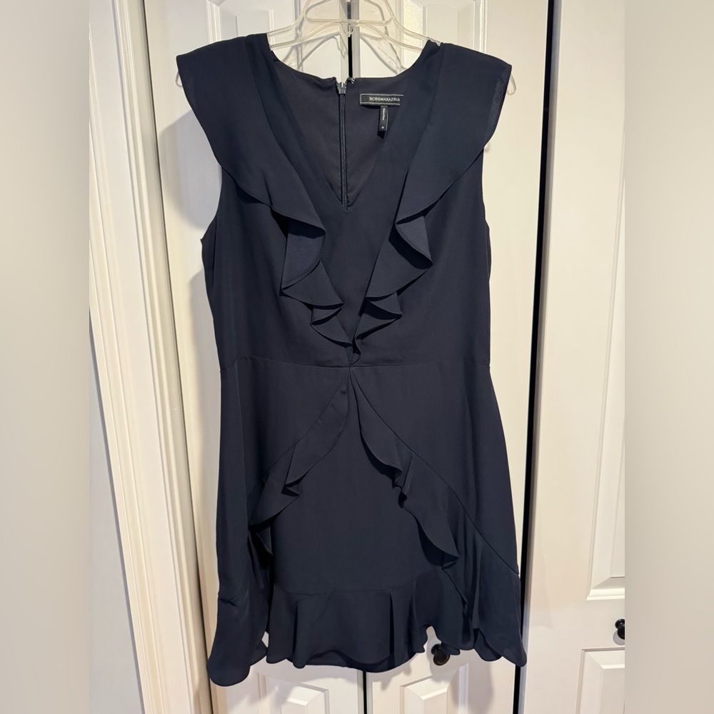 Navy Ruffled Dress